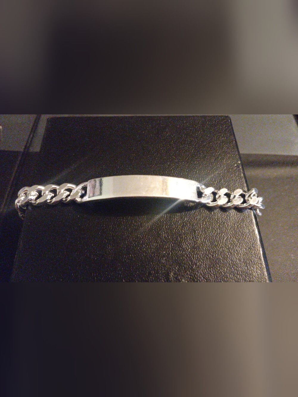 925 Sterling Silver ID Bar Necklace
